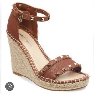 Marc Fisher Kegan Espadrille Sandal - Cognac, Size 8